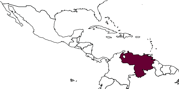 map of Ooencyrtus saccharalis     (Gordh & Trjapitzin, 1978)